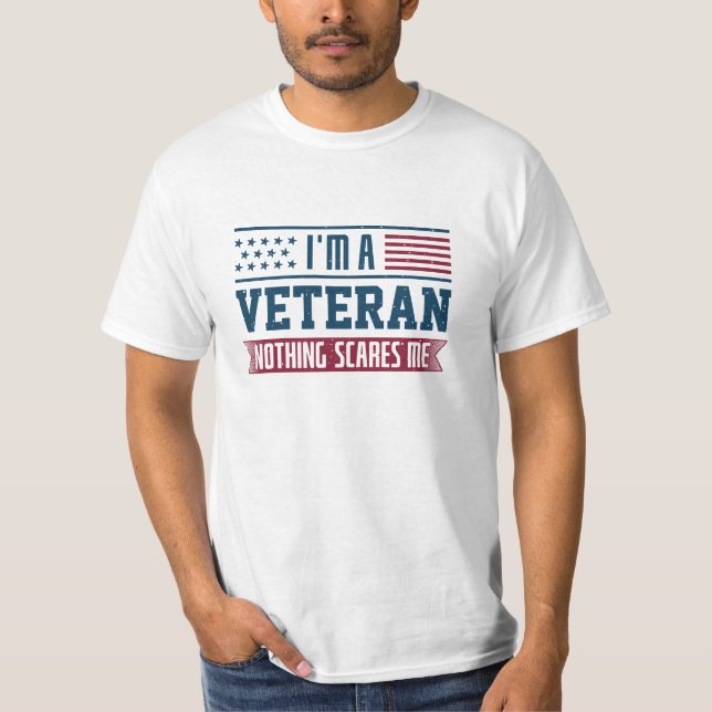 Camiseta Soy un veterano, nada me asusta (Anverso)