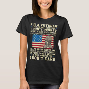 Camiseta Soy un veterano, no me arrepiento de tener problem