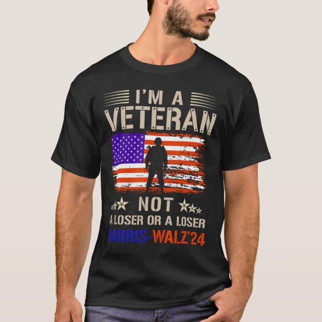 Camiseta Soy un veterano, no un aspirante o un perdedor con (Anverso)