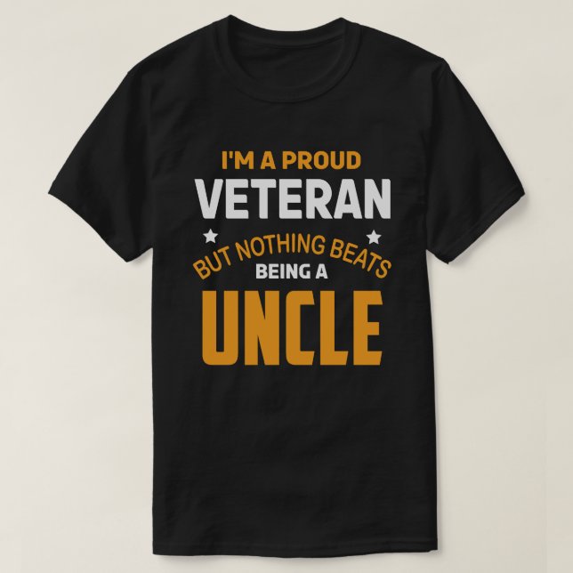 Camiseta Soy un veterano orgulloso, pero nada mejor que ser (Diseño del anverso)