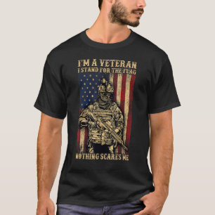 Camiseta Soy Un Veterano Que Defiendo A La Bandera, Nada Le
