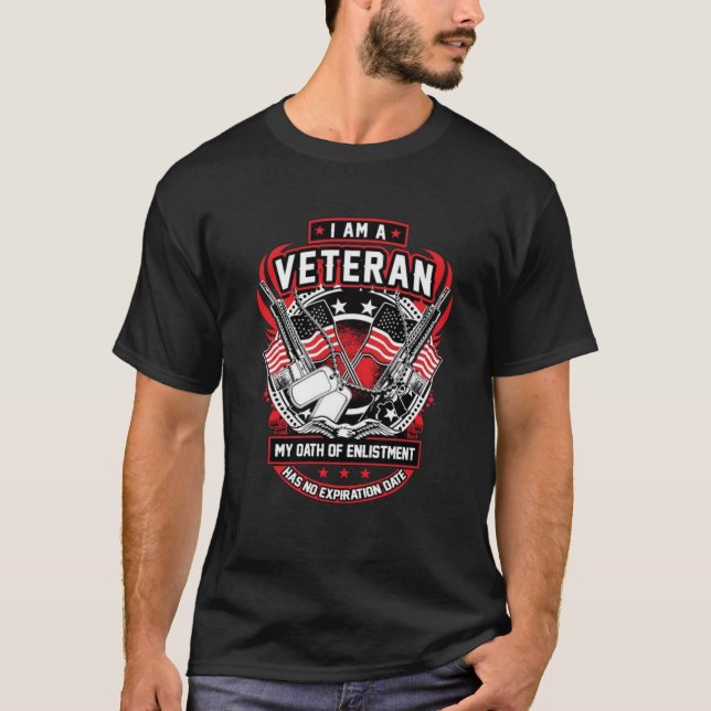 Camiseta Soy un veterano que el juramento no tiene ninguna (Anverso)