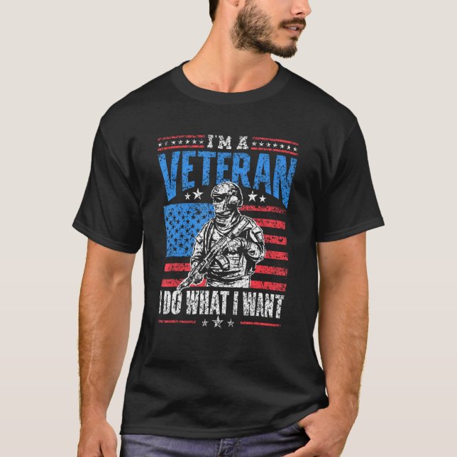 Camiseta Soy un veterano que hago lo que quiero de los vete (Anverso)