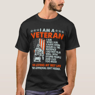 Camiseta Soy un veterano que soy quien soy y tengo problema
