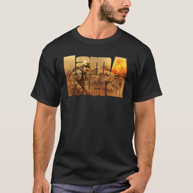 Camiseta Soy un veterano soldado militar estadounidense (Anverso)