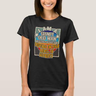 Camiseta Soy Un Viejo Gruñón De Mi Nivel De Sarcasmo Depend