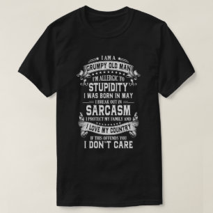 Camiseta Soy Un Viejo Gruñón Que Nací En Mayo Cumpleaño