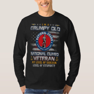 Camiseta Soy un viejo y gruñón veterano militar de la Guard