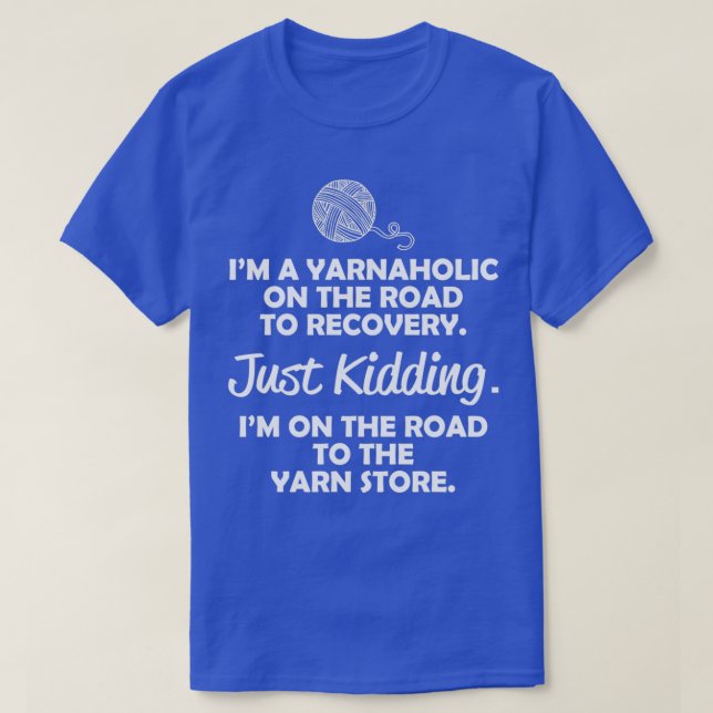 Camiseta Soy un yarnaholic en el camino a la recuperación J (Diseño del anverso)