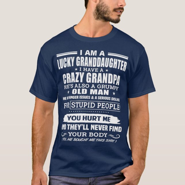 Camiseta Soy Una Abuela Afortunada Que Tengo Un Abuelo Loco (Anverso)