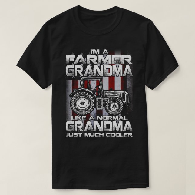 Camiseta Soy una abuela campesina Rancher Regalos Tractor F (Diseño del anverso)