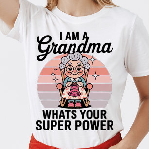 Camiseta soy una abuela cuál es tu superpoder frases divert