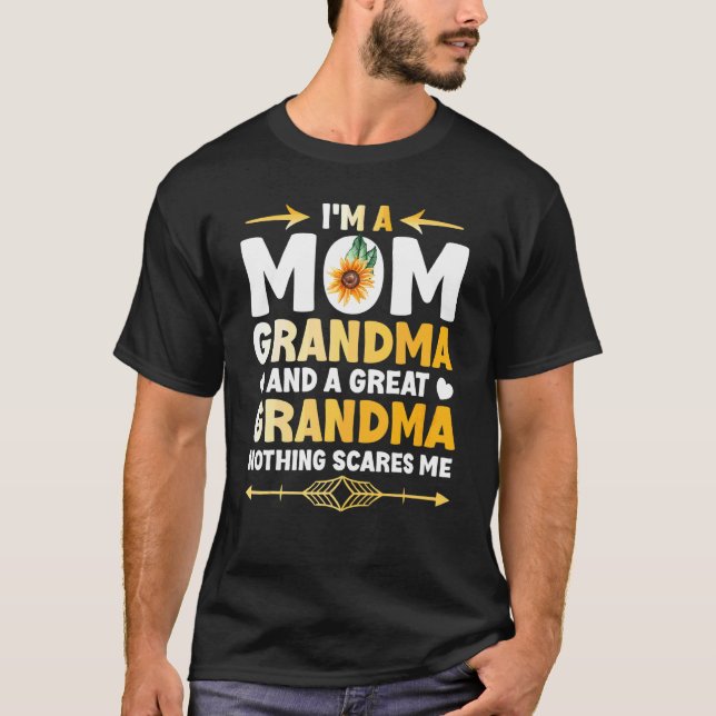 Camiseta Soy una abuela de mamá y no me asustan las madres (Anverso)