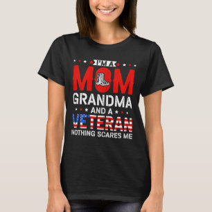 Camiseta Soy una abuela de mamá y una veterana mujer vetera