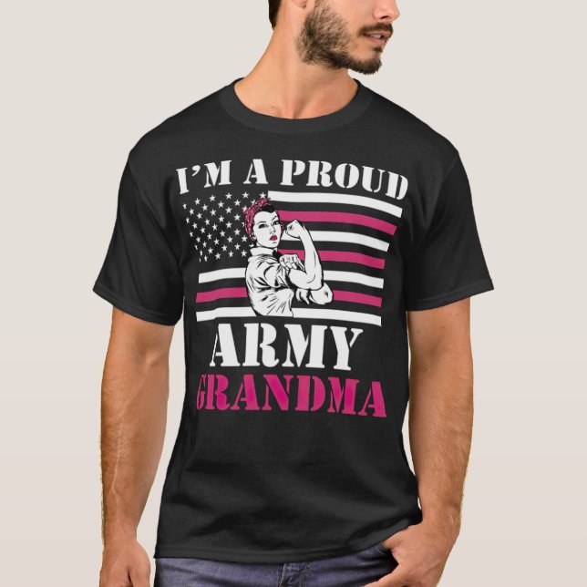 Camiseta Soy Una Abuela Del Ejército Orgullosa Veteranos De (Anverso)