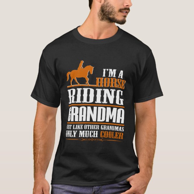 Camiseta Soy una abuela del montar a caballo (Anverso)