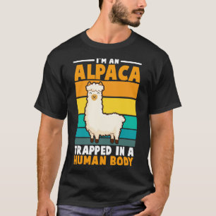 Camiseta Soy una alpaca atrapada en un cuerpo humano