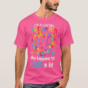 Camiseta Soy una amante madre del autismo que pasa mucho ti
