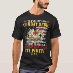 Camiseta Soy Una Antigua Bandera Médica De Combate Veterano