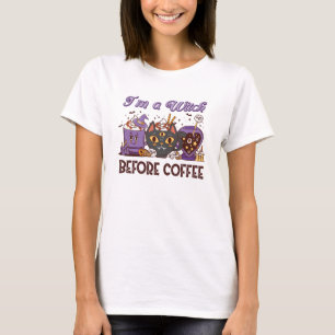 Camiseta Soy una bruja antes del café