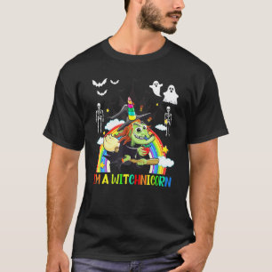 Camiseta Soy una bruja divertida de brujas unicornio Rainbo