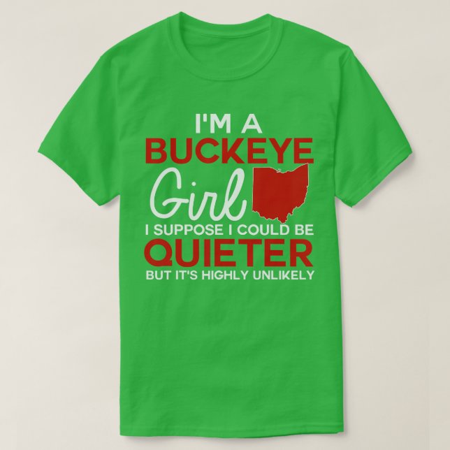 Camiseta Soy Una Chica De Buckeye Camisas Ohio Estado Para  (Diseño del anverso)