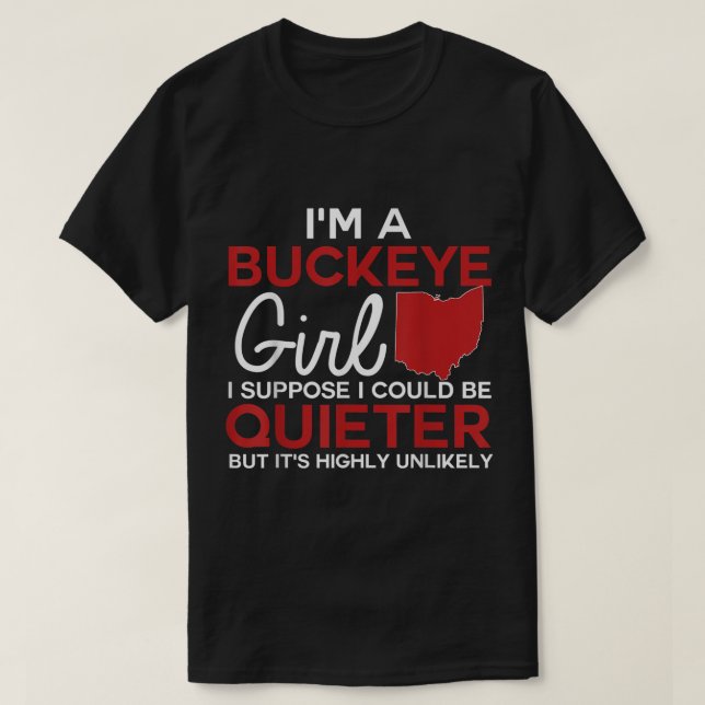 Camiseta Soy Una Chica De Buckeye Camisas Ohio Estado Para  (Diseño del anverso)
