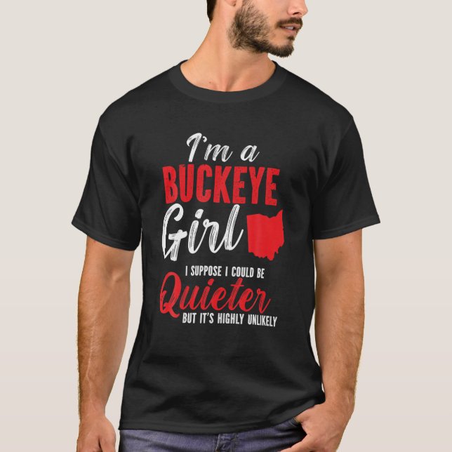 Camiseta Soy una Chica de Buckeye del estado Ohio para las  (Anverso)