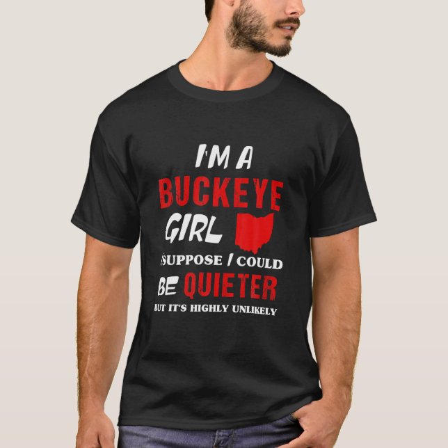 Camiseta Soy una Chica de Buckeye Orgullo del Estado Ohio p (Anverso)