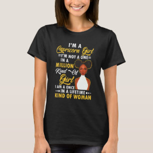 Camiseta Soy una Chica de Capricornio Mujeres Negras Capric