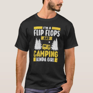 Camiseta Soy una chica de chanclas y camping tipo motorhome