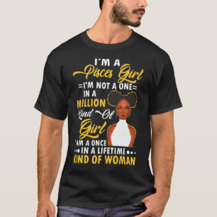 Camiseta Soy una Chica de Pisces Chica de Piscis Black Wome