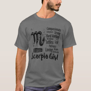 Camiseta Soy Una Chica Escorpia, Mujeres De Rótulo Zodiaco,