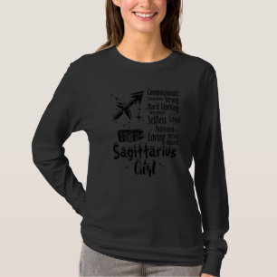 Camiseta Soy Una Chica Sagittariana Rótulo Zodiac