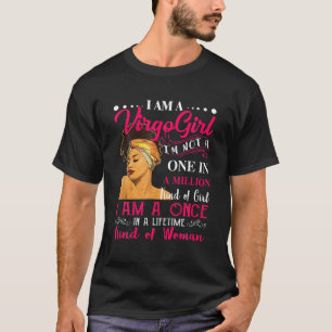 Camiseta Soy una Chica Virgo Chica Virgo de Mujeres Negras