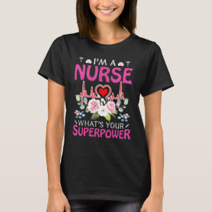 Camiseta Soy una enfermera cuál es tu superpoder Caduceo Es