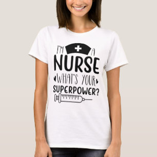 Camiseta Soy una enfermera ¿Cuál es tu superpoder Gif diver
