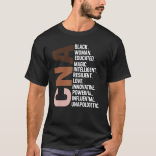 Camiseta Soy una enfermera negra Cna afroamericana mujer hi