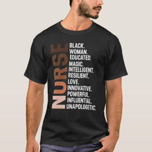 Camiseta Soy una enfermera negra mujer afro Bhm mes de la h