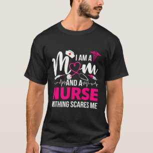 Camiseta Soy Una Enfermera Y Una Mamá No Me Da Nada Que Pre