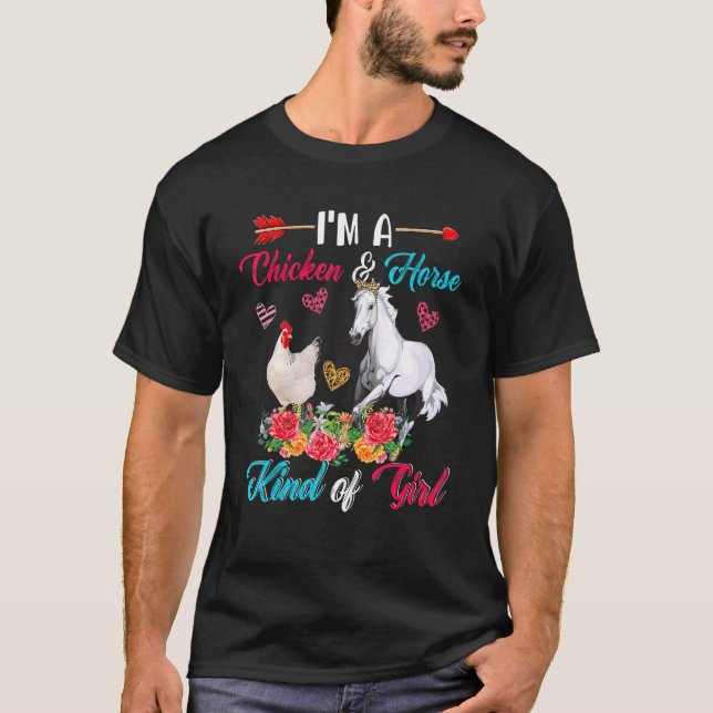 Camiseta Soy una especie de granjero de pollo y caballo de  (Anverso)