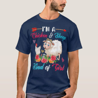 Camiseta Soy una especie de granjero de pollo y oveja Chica