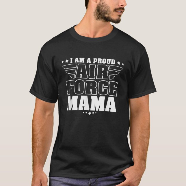 Camiseta Soy Una Fuerza Aérea Orgullosa Mamá Orgullo Patrió (Anverso)