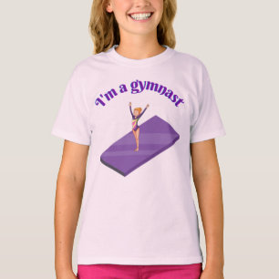 Camiseta Soy una gimnasta - Chica con Leotard sobre Gimnasi