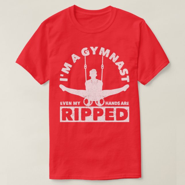 Camiseta Soy una gimnasta Incluso mis manos están rotas (Diseño del anverso)