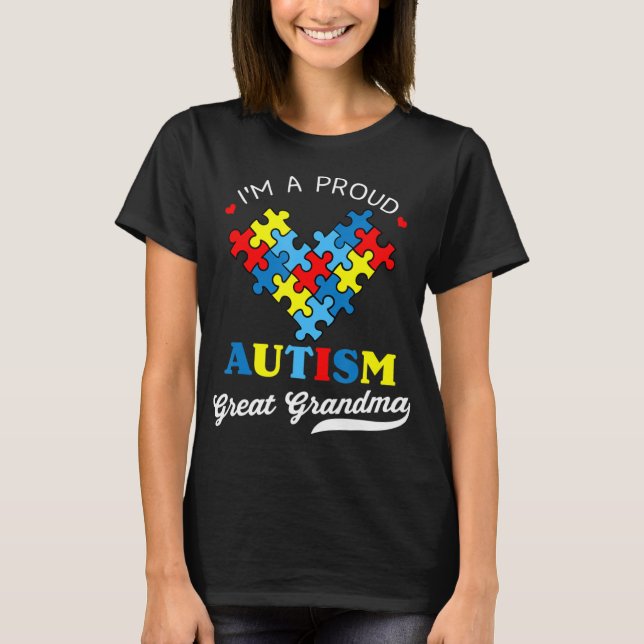 Camiseta Soy una gran abuela orgullosa del autismo - Perfec (Anverso)