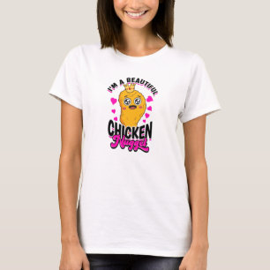 Camiseta Soy una hermosa nugget de pollo - nugget de pollo