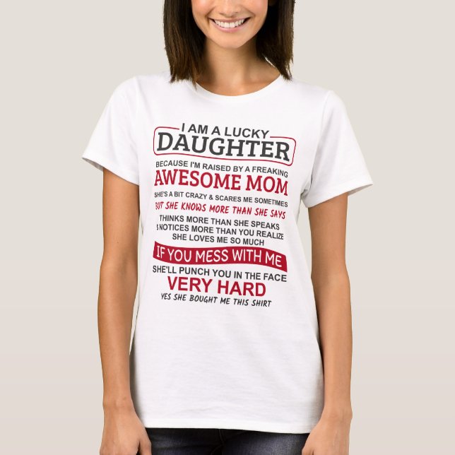 Camiseta Soy Una Hija Afortunada (Anverso)