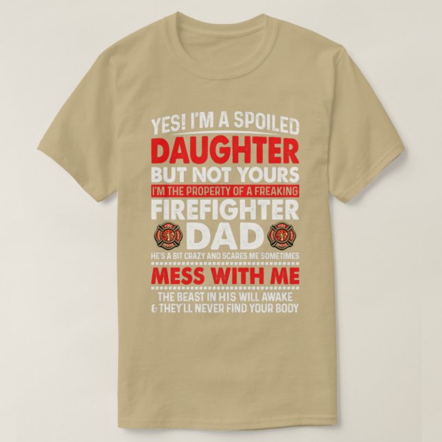 Camiseta Soy Una Hija Malcriada Del Bombardero Papá (Diseño del anverso)