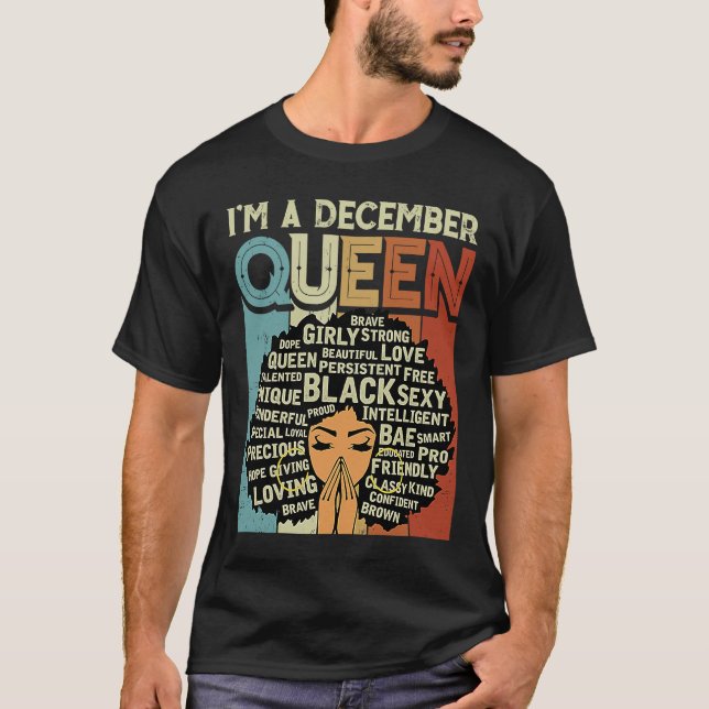 Camiseta Soy una historia negra de cumpleaños reina de dici (Anverso)